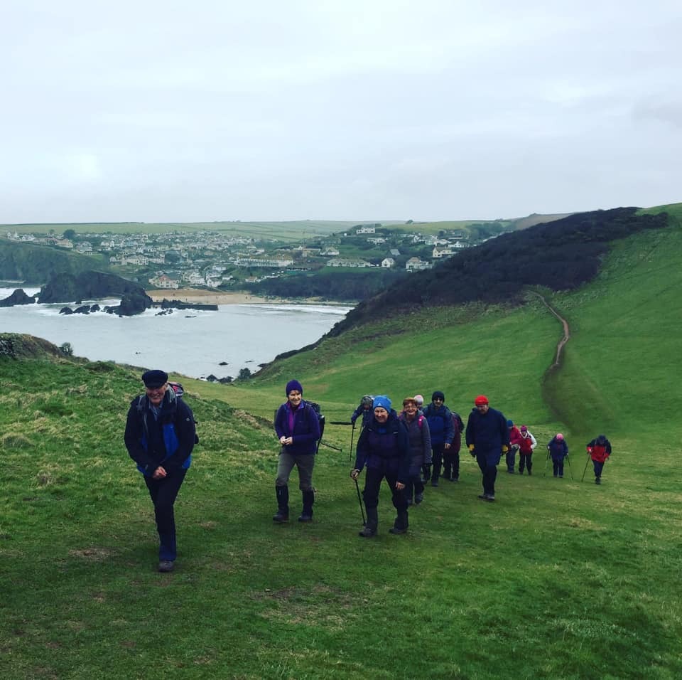 Walkers near Hope Cove